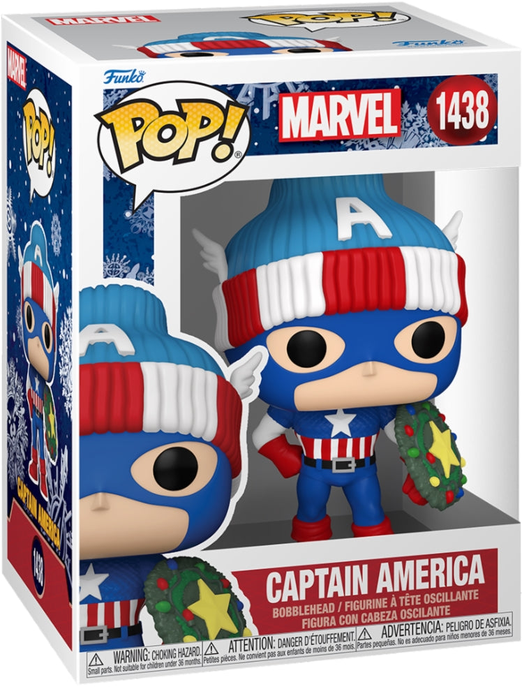 Marvel: Funko: Pop! Holiday 2024 - Captain America (Vinyl Figure 1438)