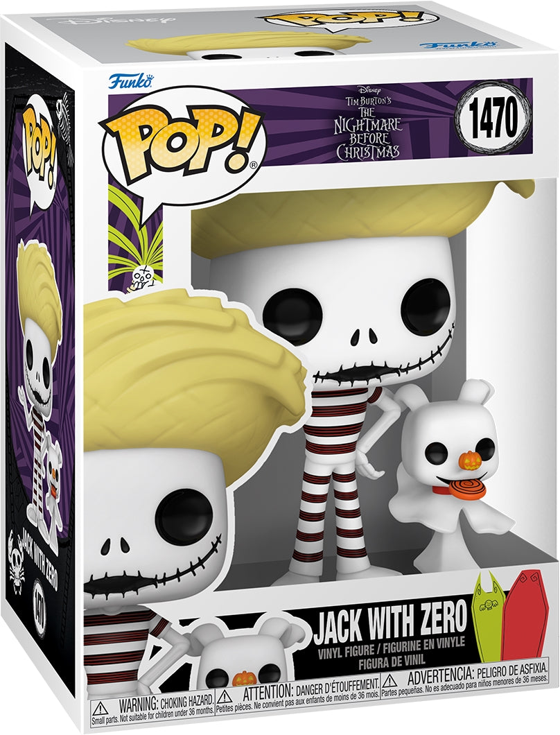 Disney: Funko Pop! - The Nightmare Before Christmas - Jack With Zero (Vinyl Figure 1470)