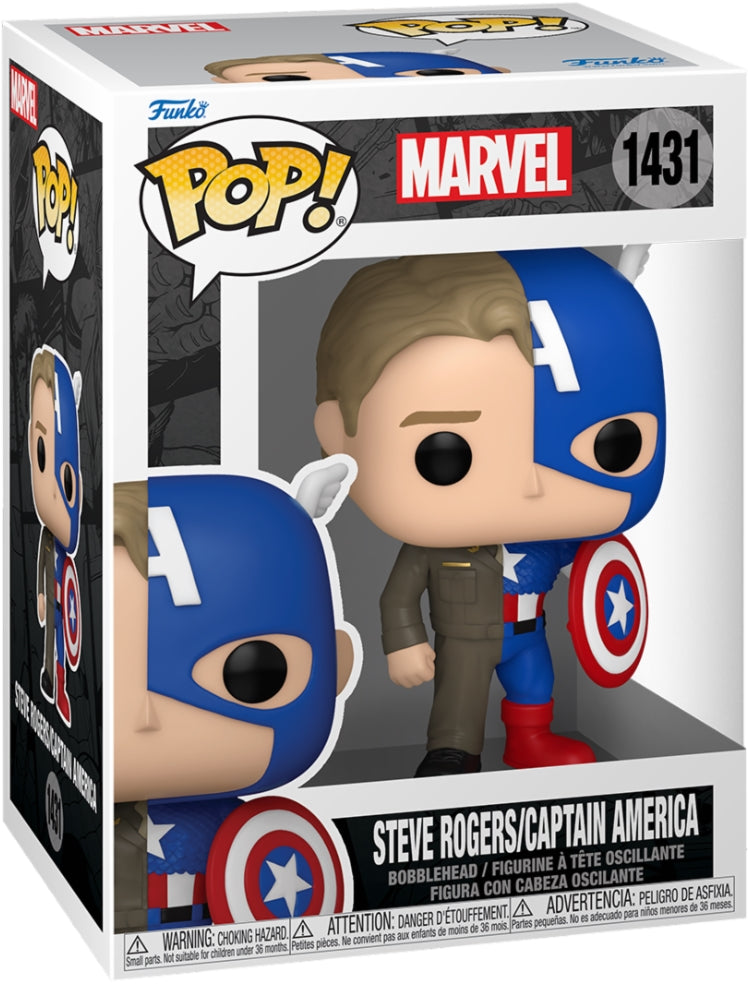 Marvel: Funko Pop! Captain America - Split Captain Steve Rogers (Vinyl Figure 1431)