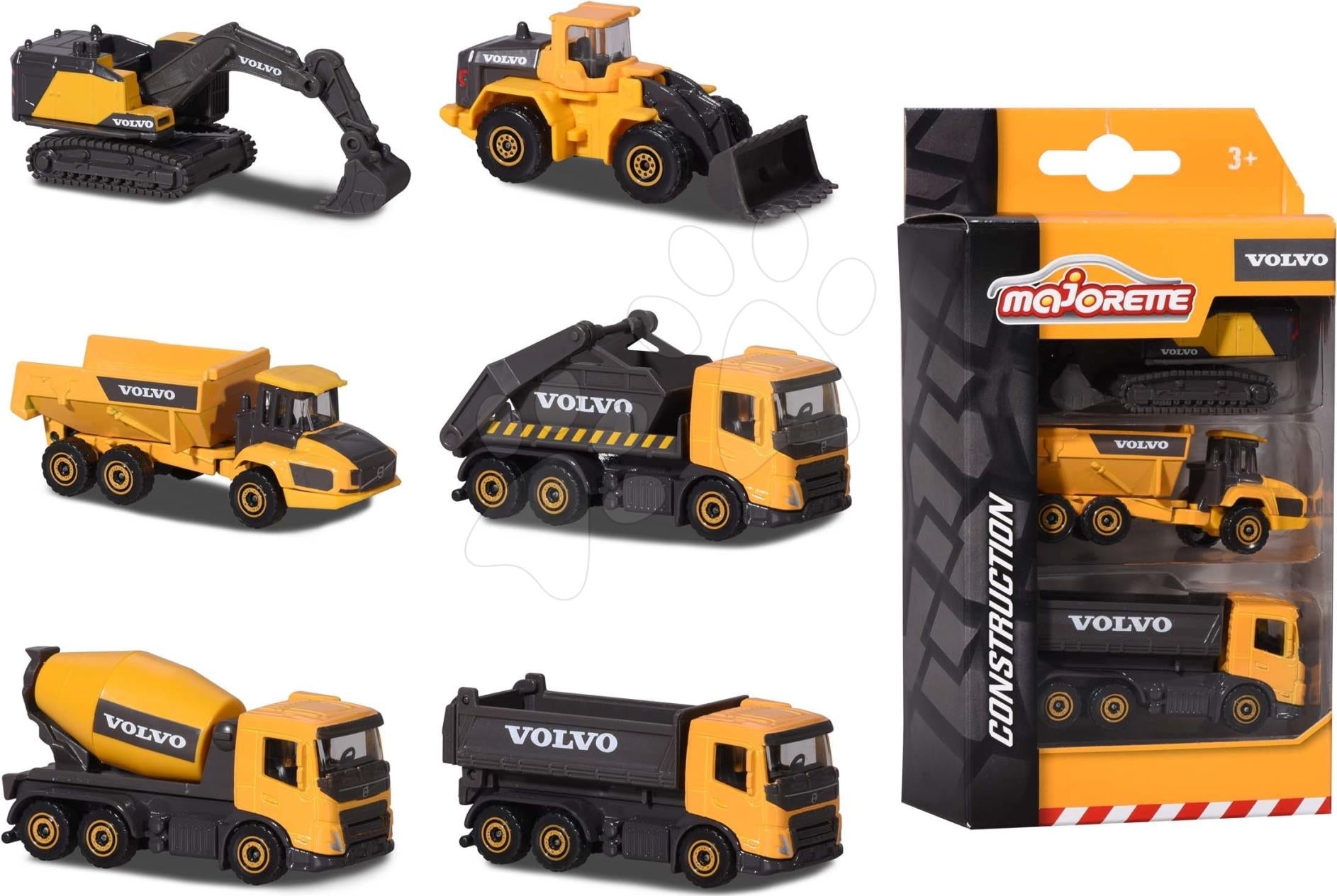 Majorette: Volvo Construction Set 3 Pz (Assortimento)
