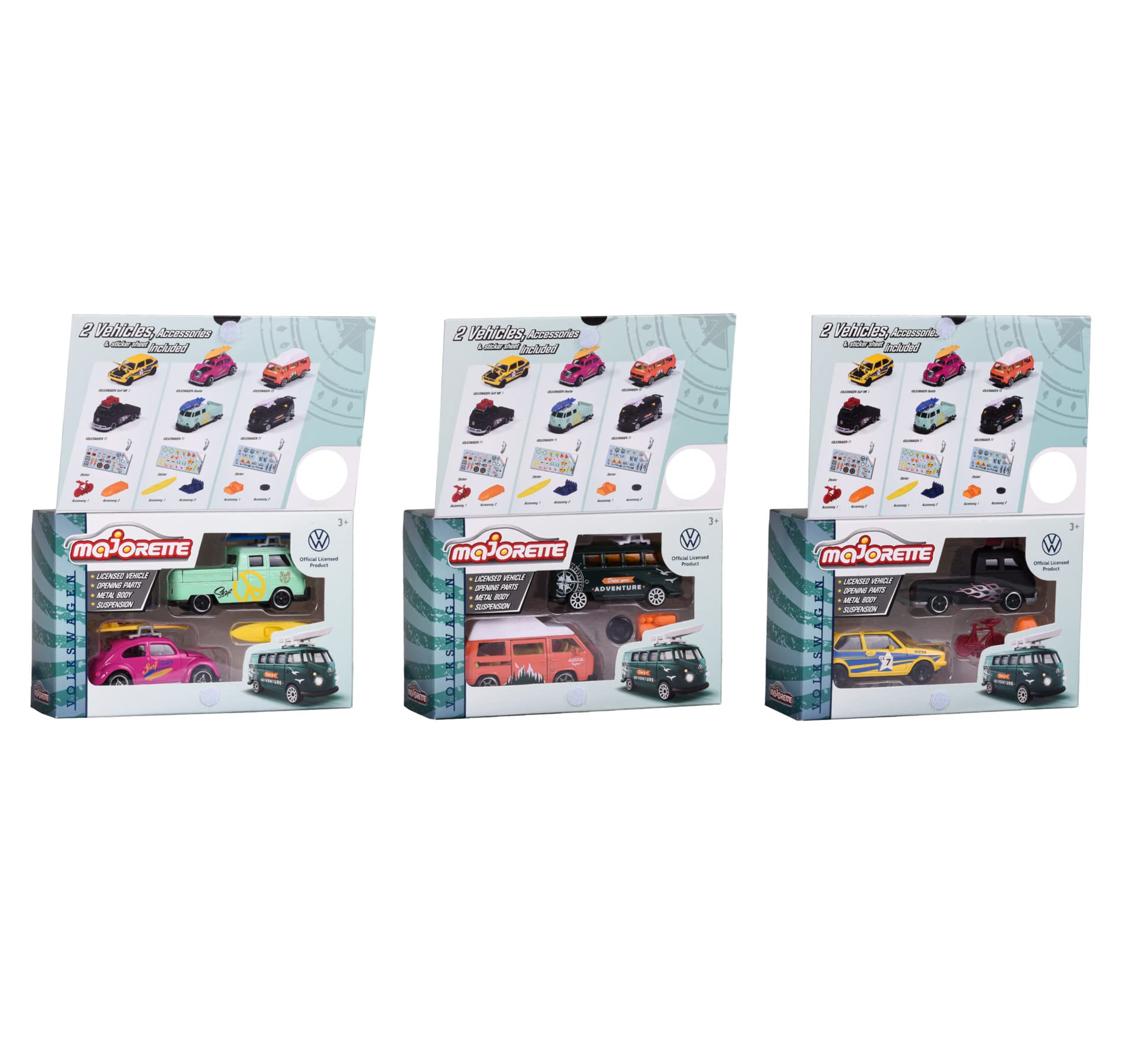 Majorette: Volkswagen The Originals Set 2 Pz (Assortimento)