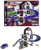 Majorette: Urban Garage 60 Anniversario Su Tre Livelli, Con Ascensore, Autolavaggio, Pompa Di Benzina, 1 Auto In Die-Cast In Scala 1:64 Inclusa.