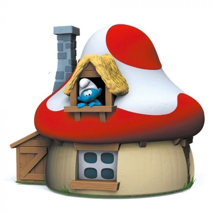 Puffi (I): Plastoy - Smurfs Mushroom House (Money Box / Salvadanaio)