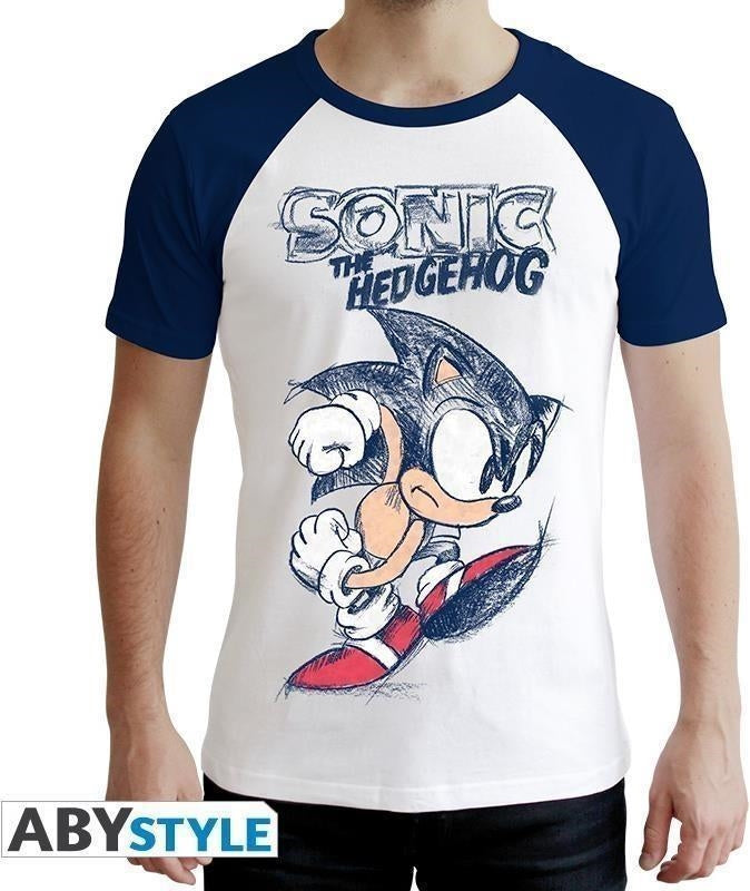 Sonic: Sonict White & Blue Premium (T-Shirt Unisex Tg. XS)