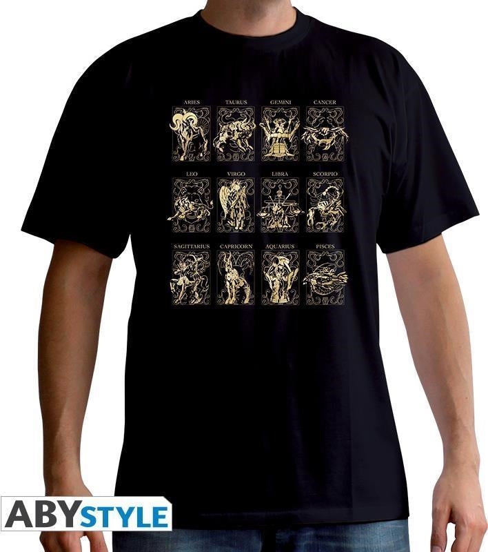 Saint Seiya: 12 Golden Saints Black (T-Shirt Unisex Tg. L)