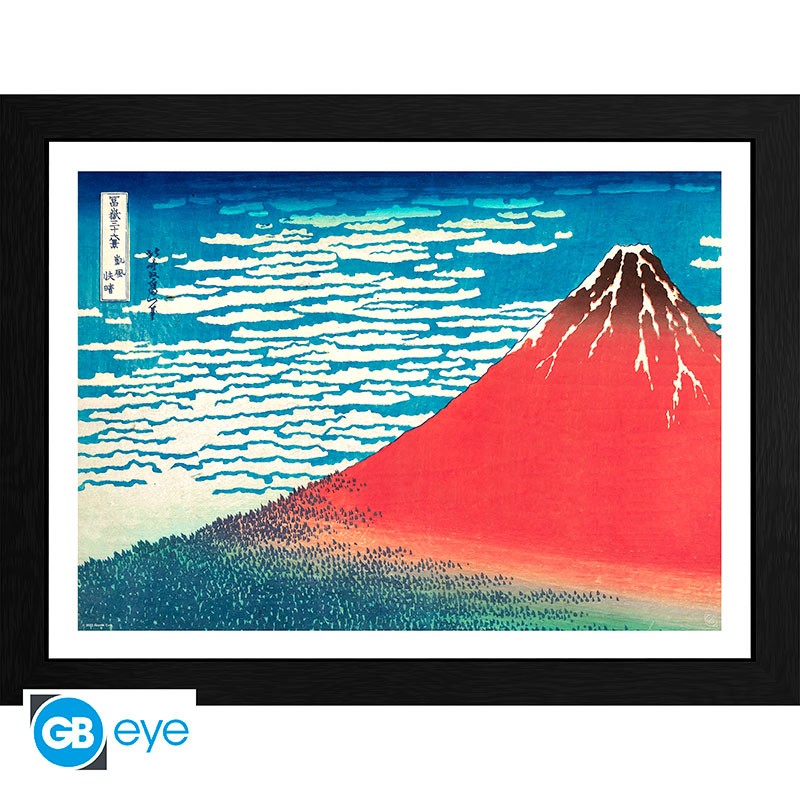 Hokusai: Gb Eye - Red Fuji (Framed Print 30X40 / Stampa In Cornice)