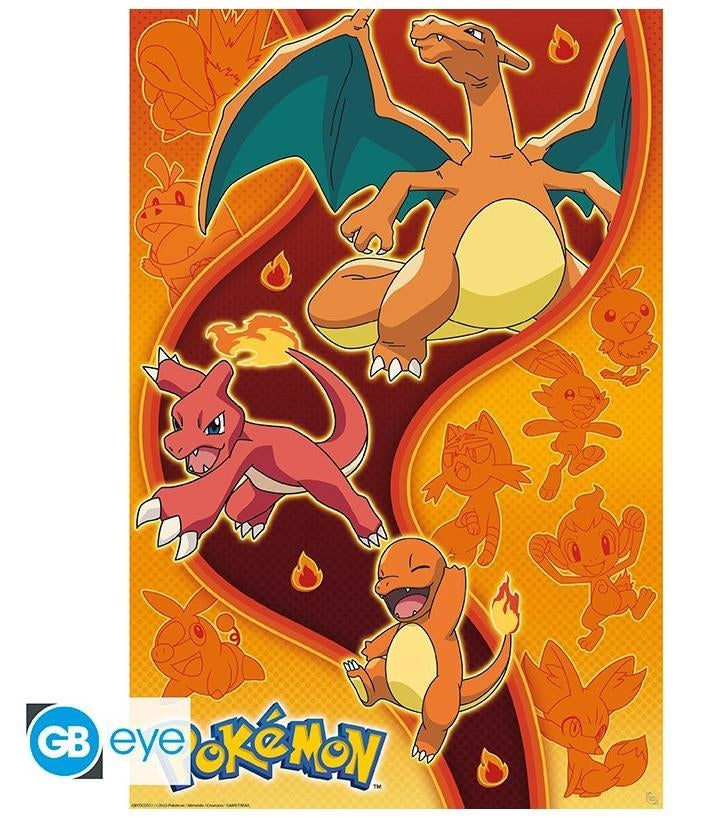 Pokemon: Gb Eye - Fire Type (Poster Maxi 91.5X61)