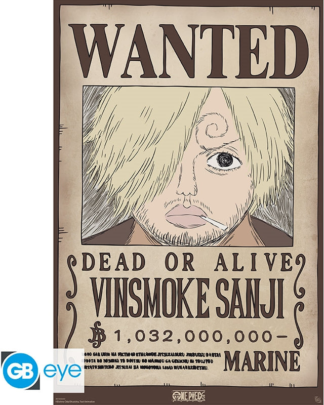 One Piece: GB Eye - Wanted Sanji Wano (Poster Maxi 91.5X61)