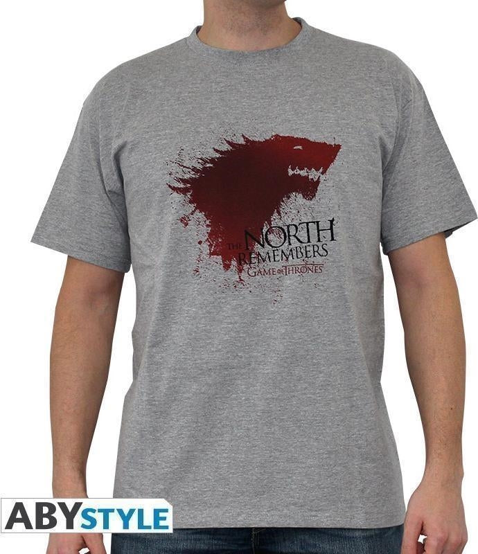 Game Of Thrones: The North... Sport Grey Basic (T-Shirt Unisex Tg. M)
