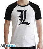 Death Note: L Symbol White Premium (T-Shirt Unisex Tg. 2XL)
