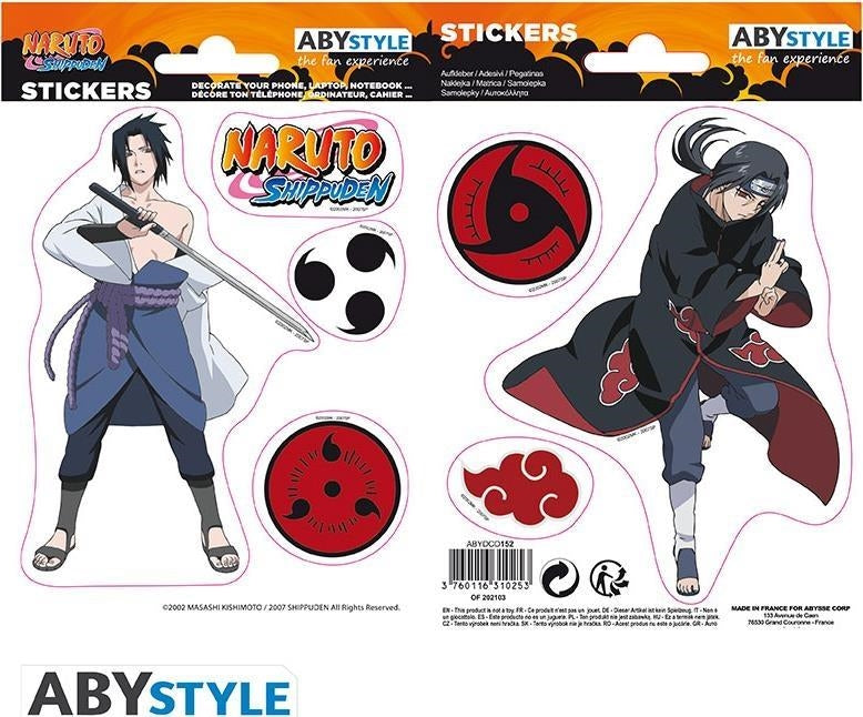 Naruto Shippuden: ABYstyle - Sasuke/ Itachi (Stickers 16X11Cm/ 2 Sheets)