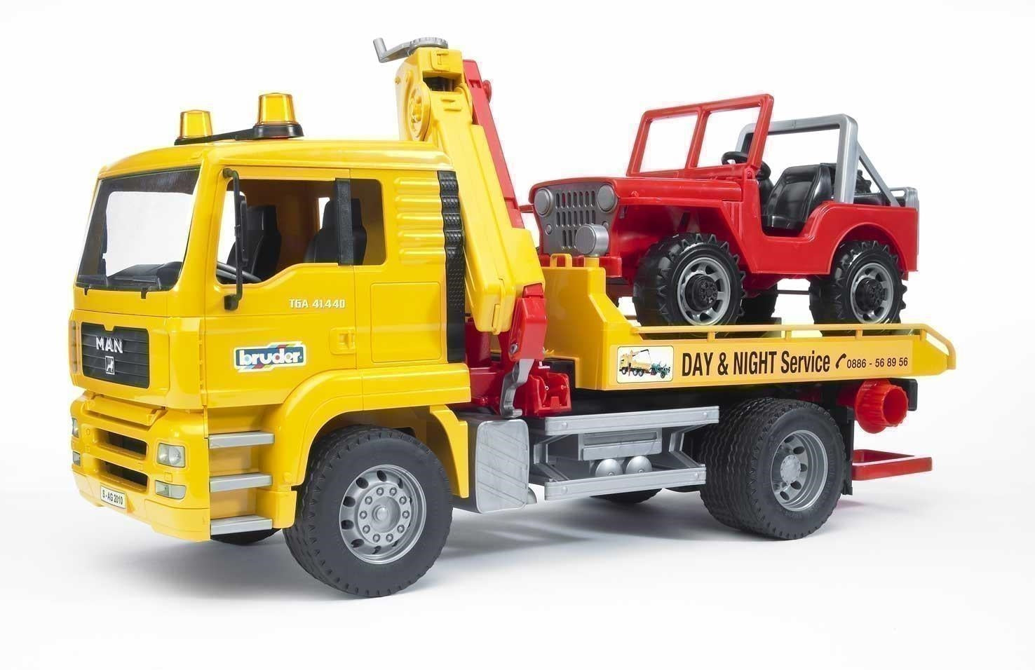 Bruder: 2750 - Man Tga Camion Trasporto Jeep