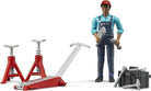 Bruder: 62100 - Set Meccanico Con Attrezzi Officina