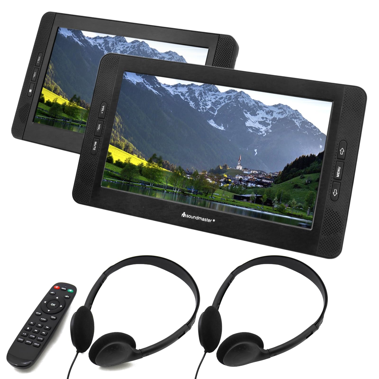 Soundmaster: Pdb1850sw Portable Dvd-Player (10.1') 1024 x 600 pixels Black (2 Pcs)