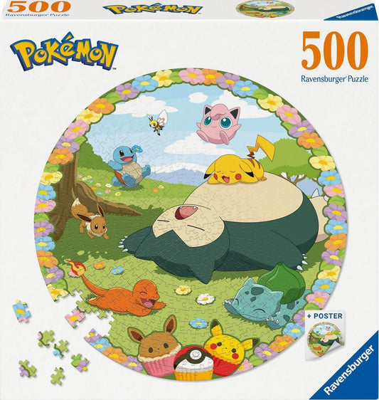 Pokemon: Ravensburger - Puzzle 500 Pz Round