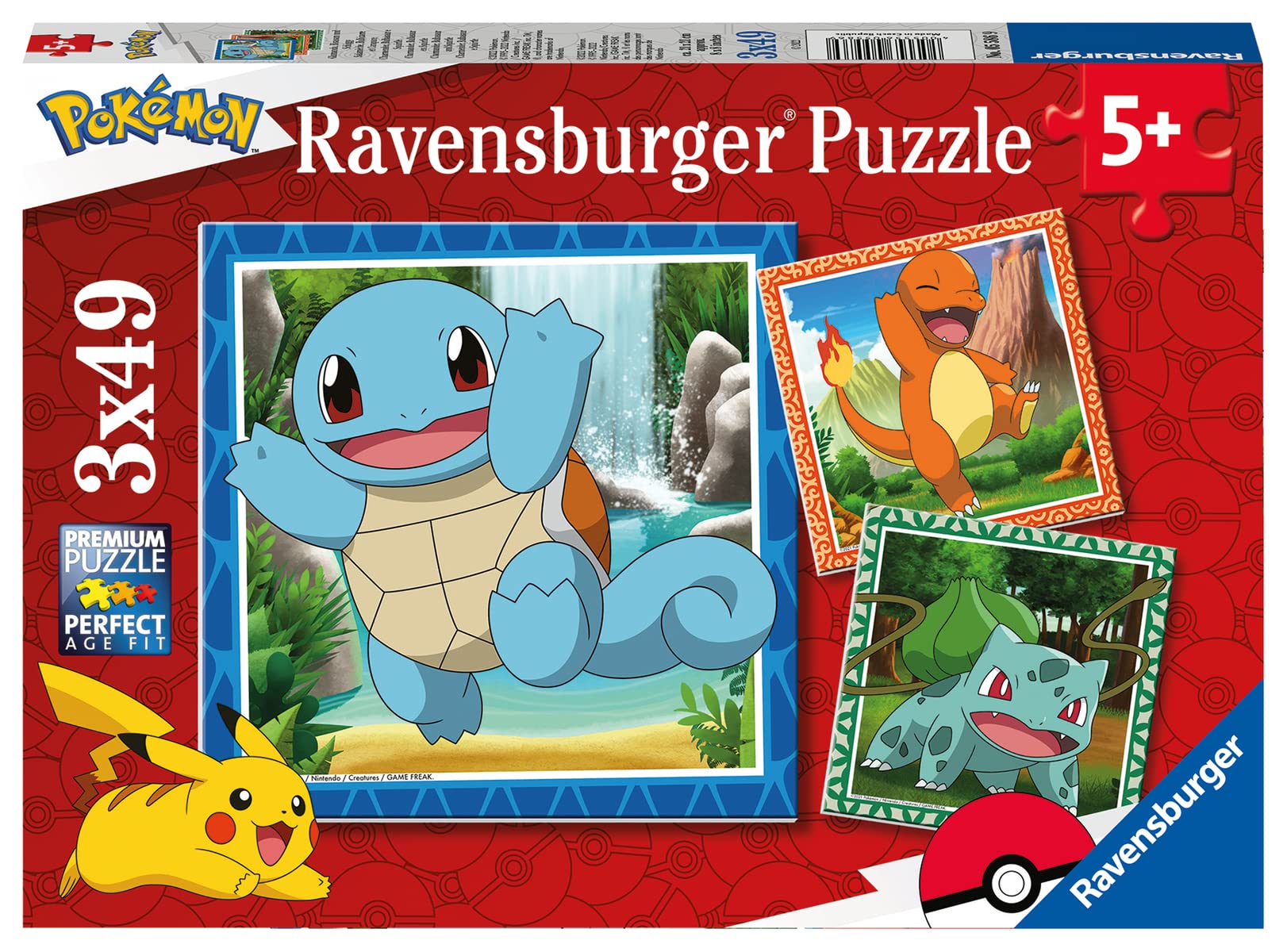 Pokemon: Ravensburger - Puzzle 3X49 Pz - Pokemon