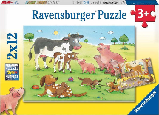 Ravensburger: My First Puzzle - Famiglie Animali (Puzzle 2x12 Pz)