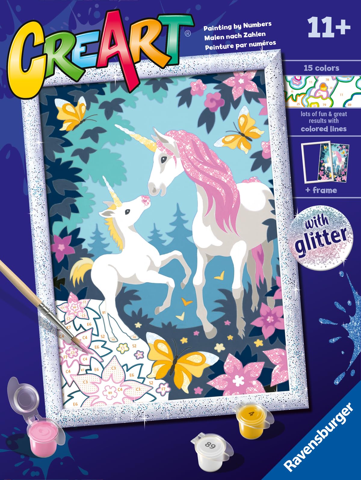 Ravensburger: Creart Serie D Classic - Unicorni Glitter