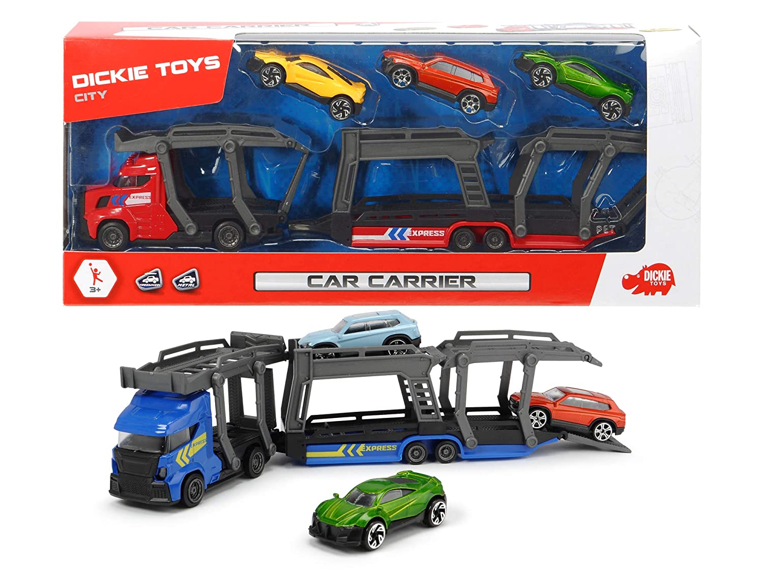 Dickie Toys: Bisarca Con 3 Auto 28 Cm (Assortimento)