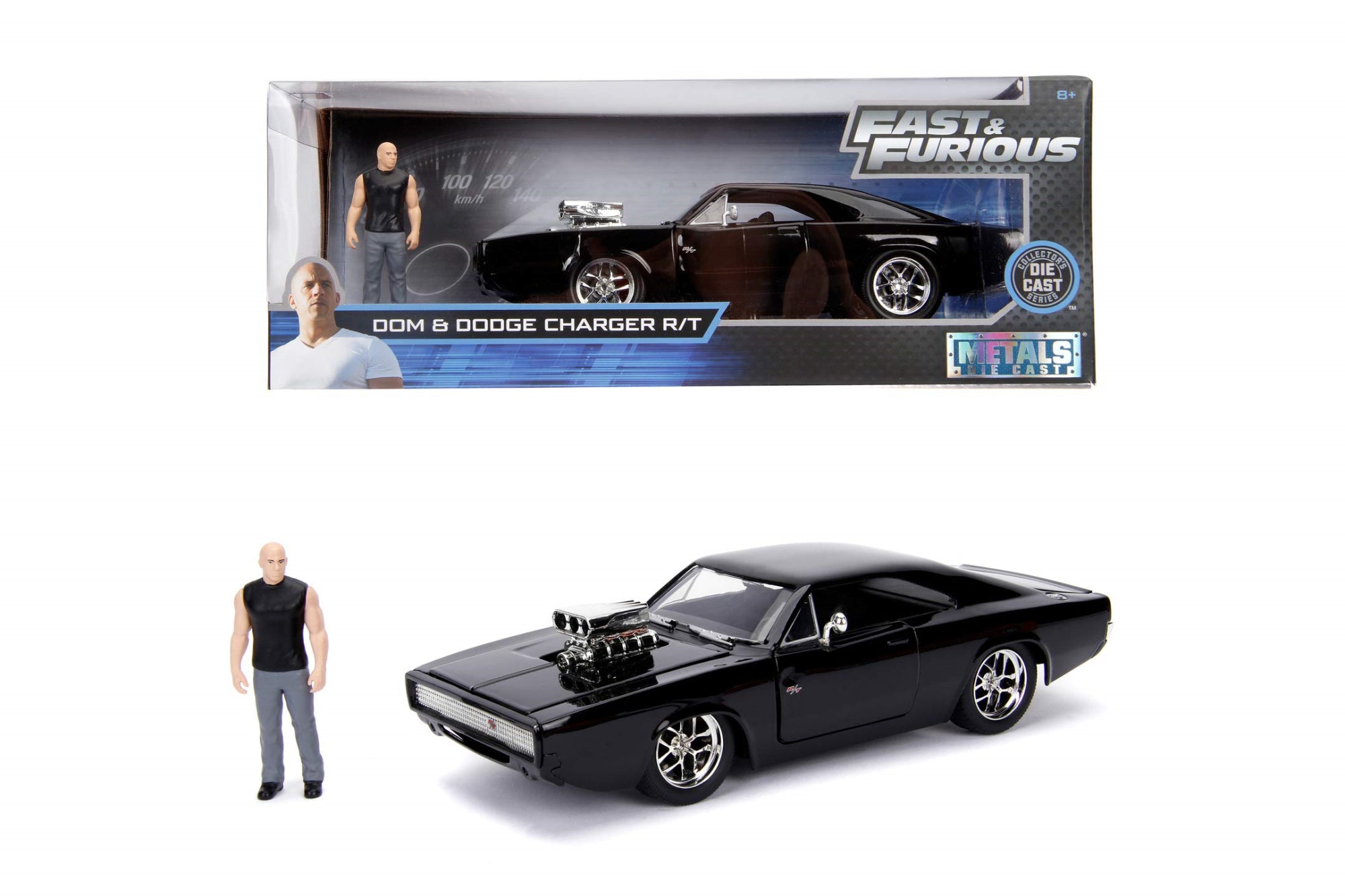 Fast & Furious: Jada Toys - 1970 Dodge Charger & Dom - 1:24
