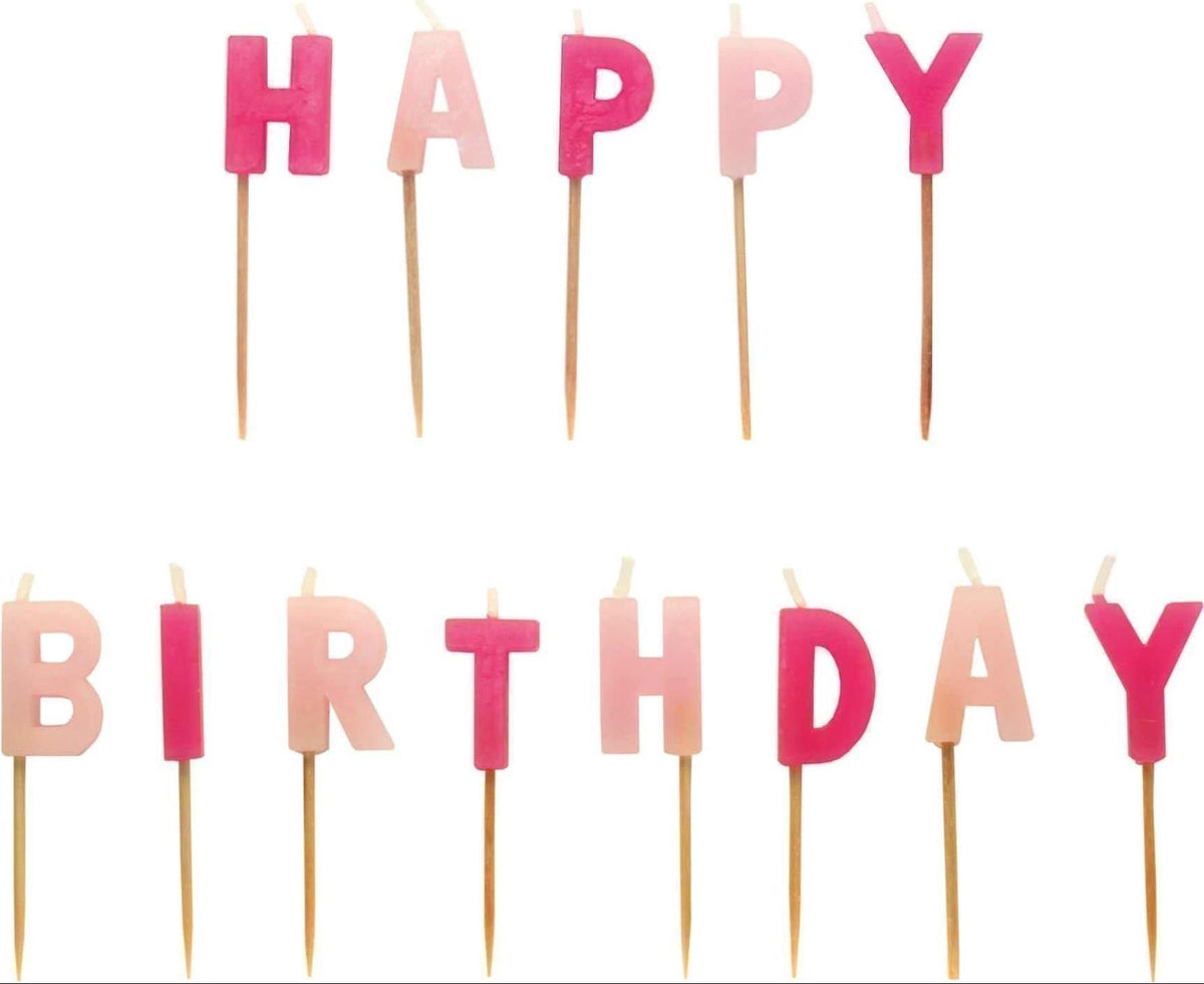 Amscan: Candle Happy Birthday Pink Q