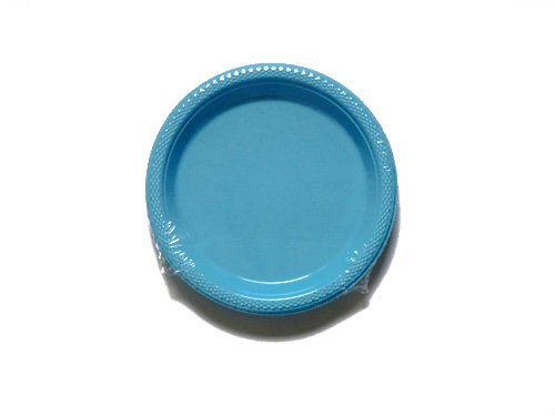 Amscan: Piatto Plastica Piano 17,7 Cm Celeste (10 Pz)