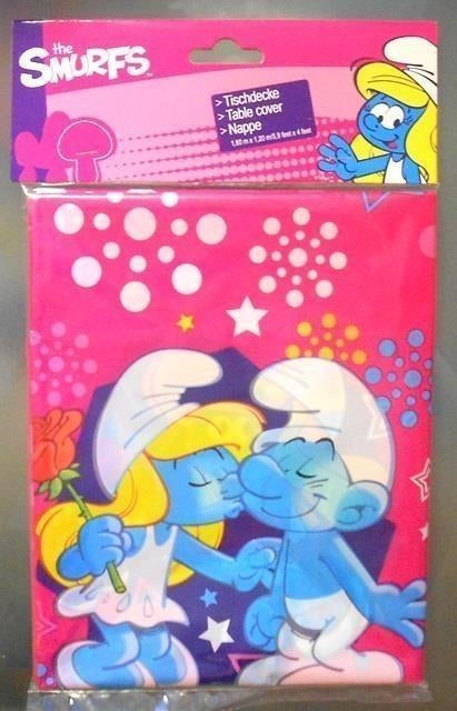 Puffi: Amscan - Puffetta - Tovaglia Carta 120x180 Cm