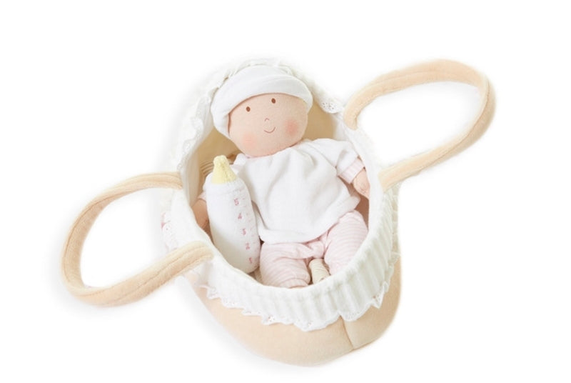 Bonikka: Baby Grace - Porta Enfant, Bambola E Accessori Inclusi (Biberon E Copertina)