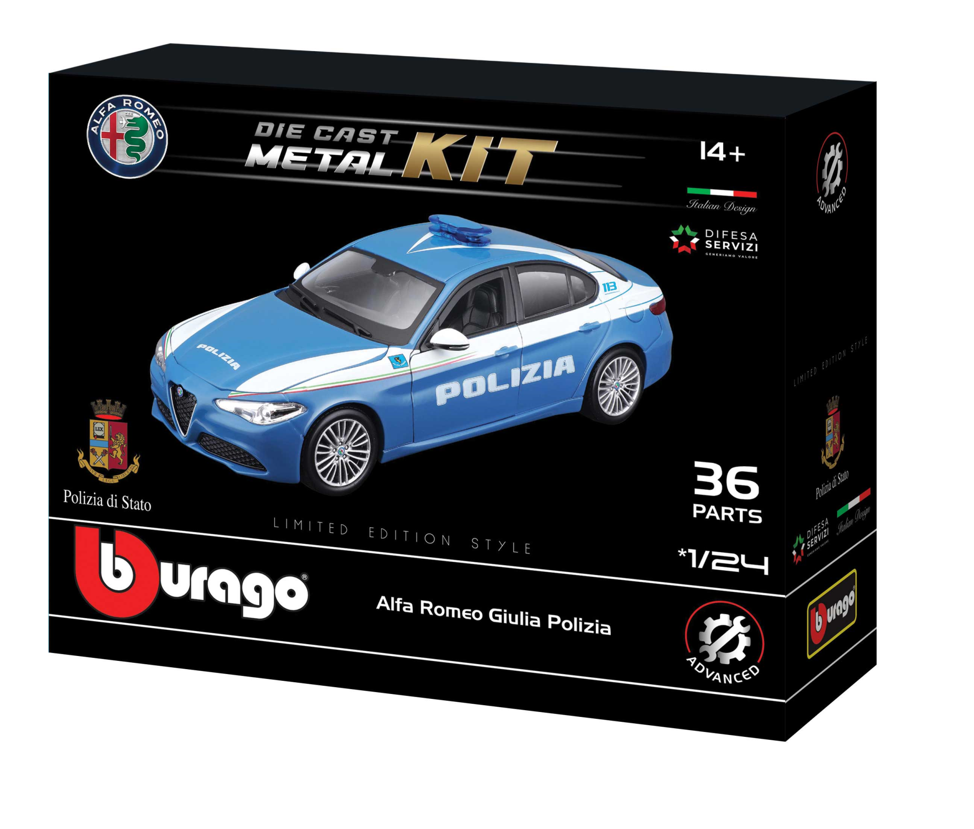 Bburago: Model Kit Giulia Polizia 1:24