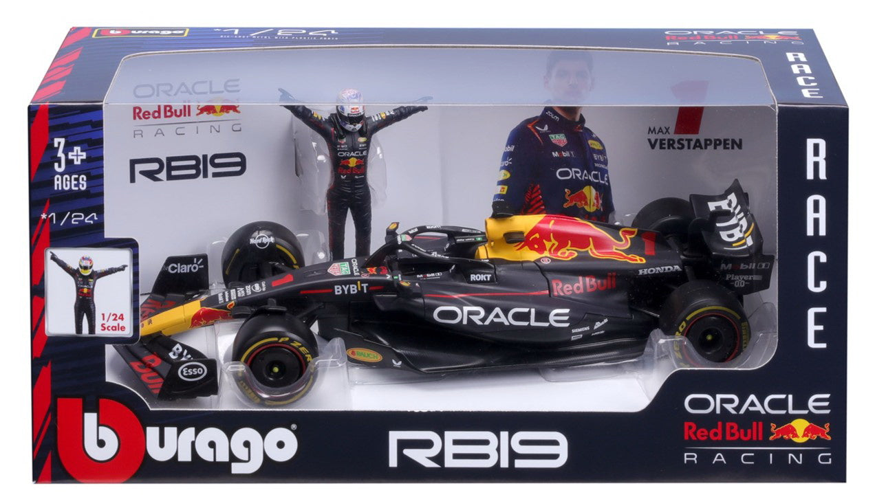 Bburago: F1 Red Bull Racing Rb19 (2023) #1 W/Verstappen Figure - 1:24
