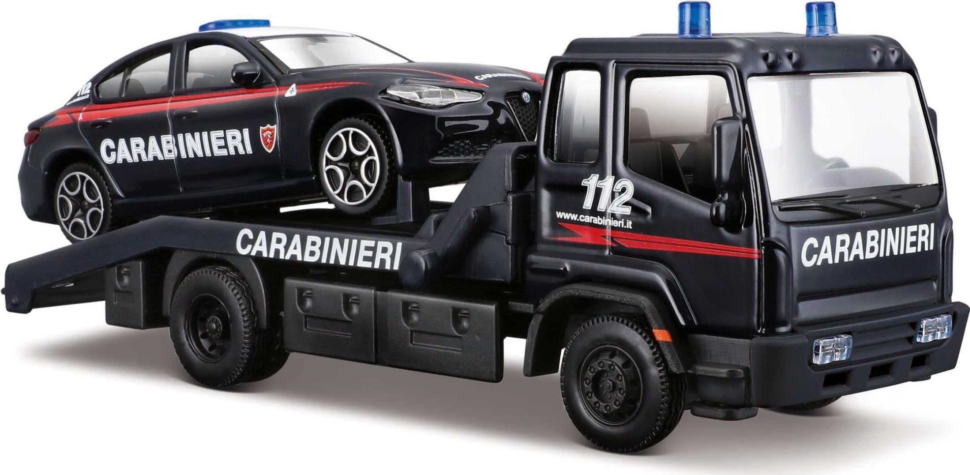 Bburago: Carro Attrezzi Carabinieri Con Auto 1:43