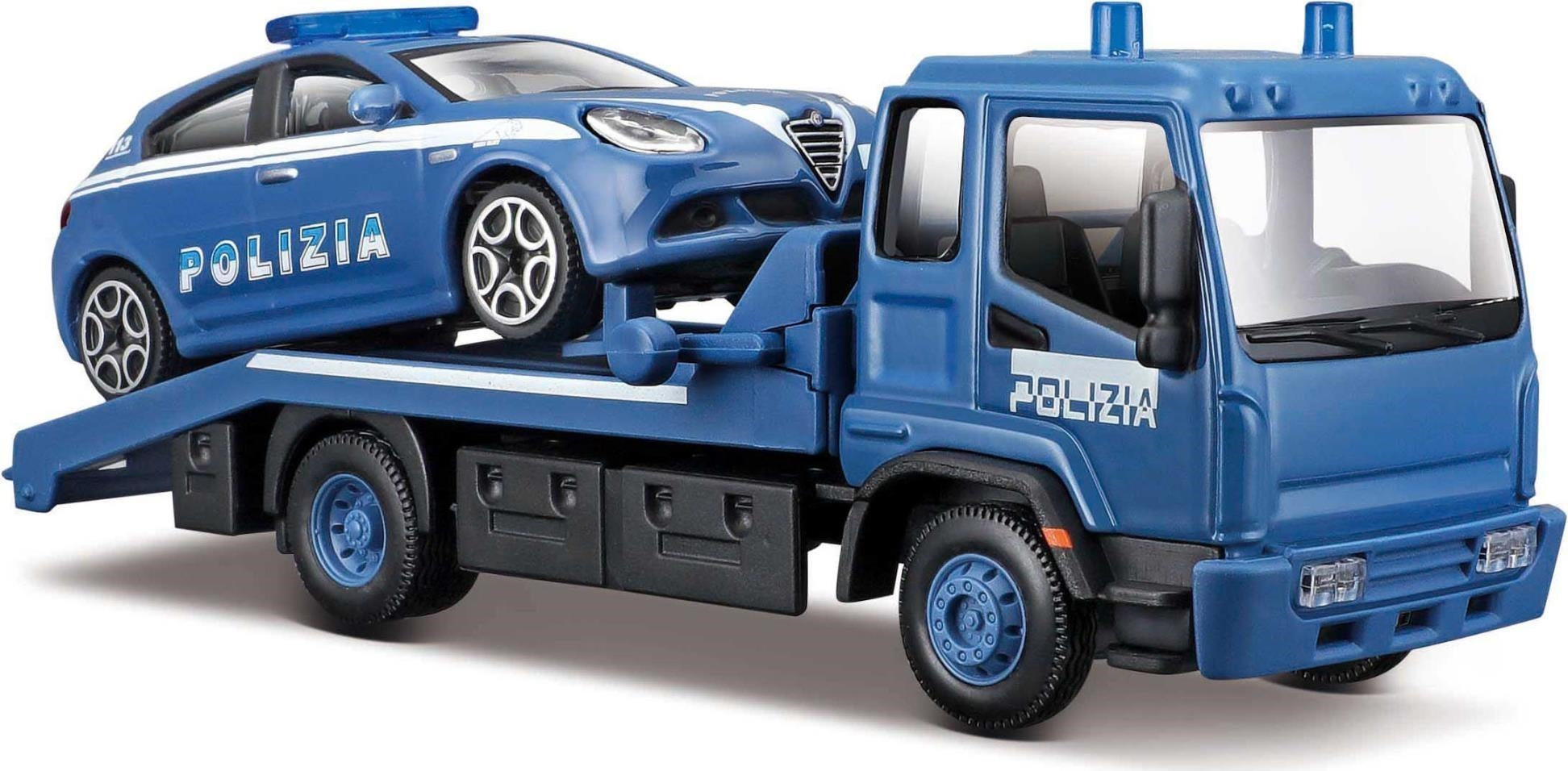 Bburago: Carro Attrezzi Polizia Con Auto 1:43