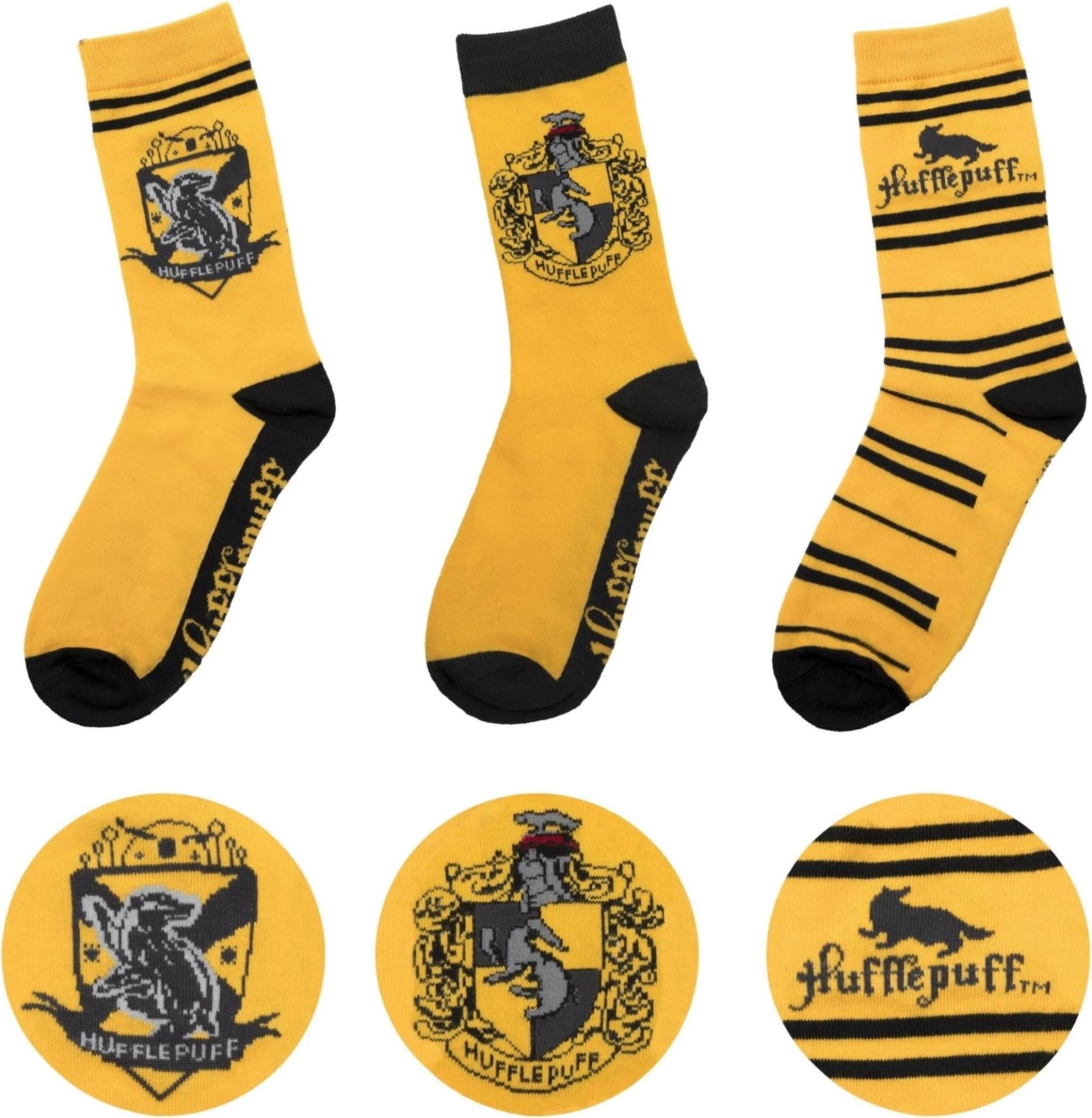 Harry Potter: Cinereplicas - Hufflepuff (Set 3 Soks / Set 3 Calzini)