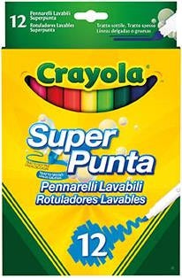Crayola: 12 Pennarelli Superpunta Lavabili