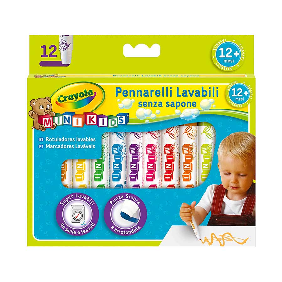 Crayola: 12 Pennarelli Lavabili Mini Kids