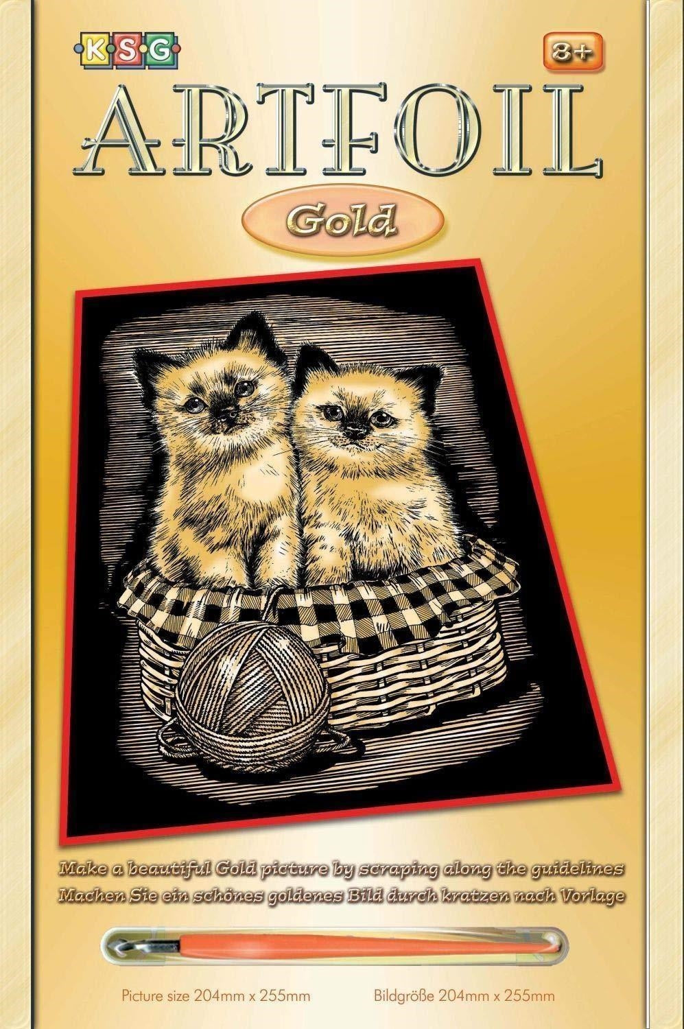 Sequin Art: 0602 - Artfoil Gold - Kittens