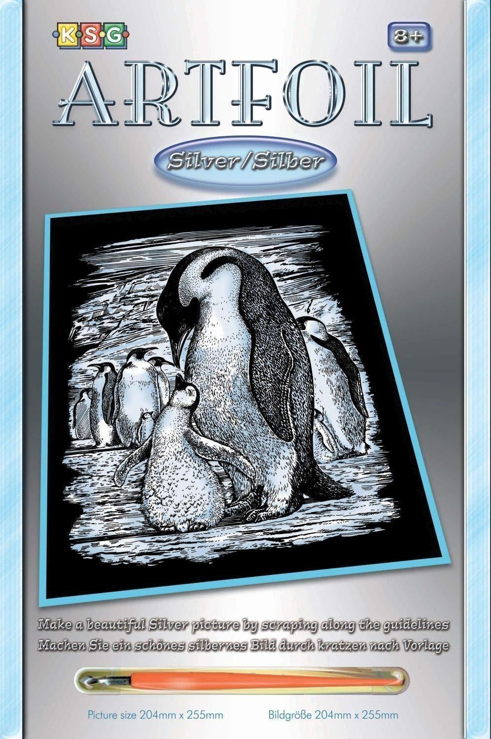 Sequin Art: 0609 - Artfoil Silver - Penguins