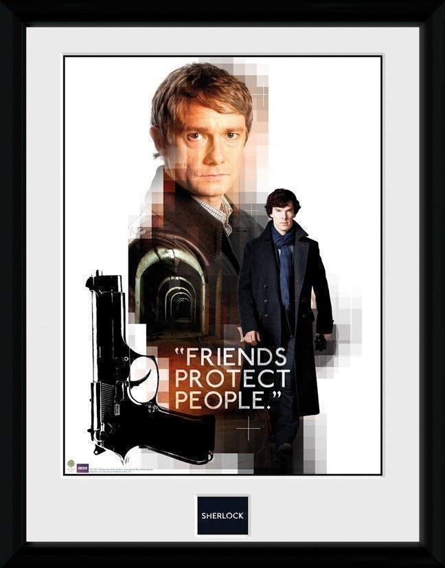 Sherlock: Friends Protect (Stampa In Cornice 30x40cm)