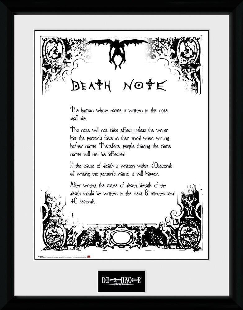 Death Note: GB Eye - Death Note (Stampa In Cornice 30x40 Cm)