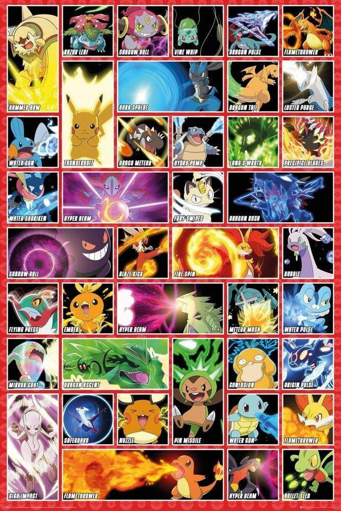 Pokemon: GB Eye - Moves (Poster 91,5X61 Cm)