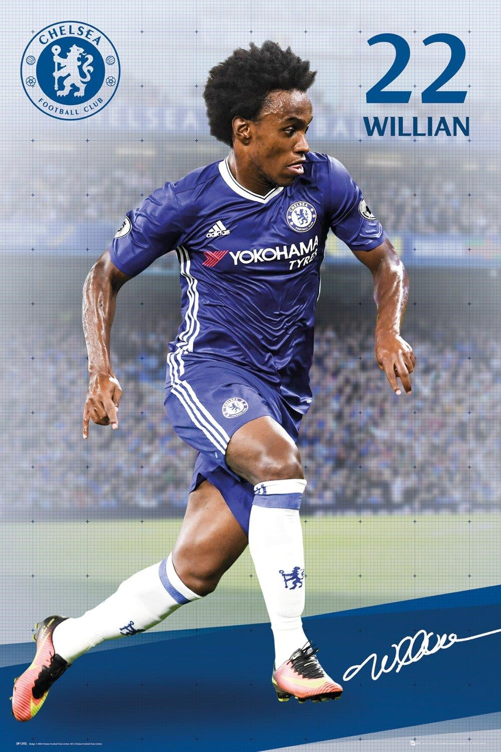 Chelsea: Willian 16/17 (Poster Maxi 61x91,5 Cm)