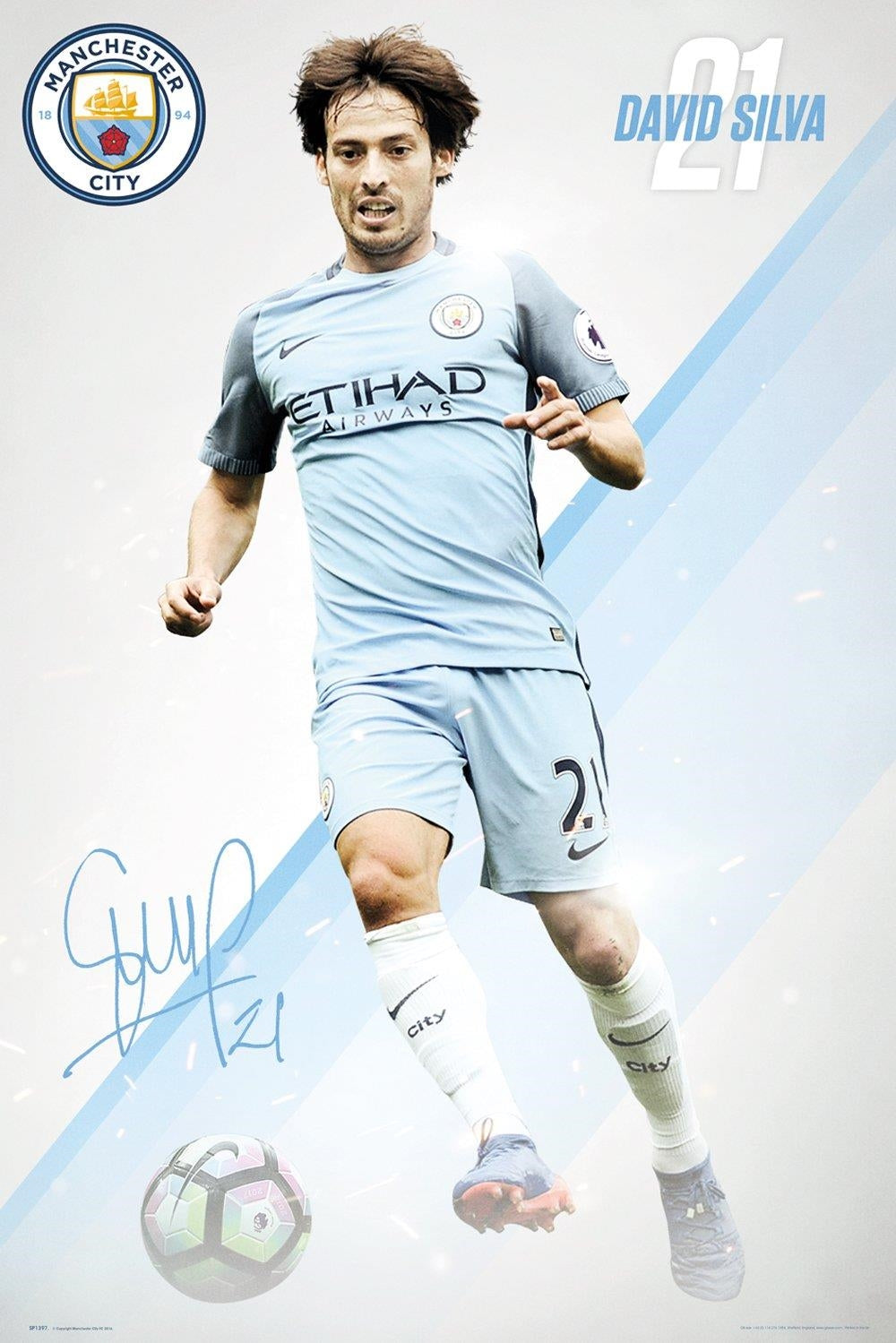Manchester City: Silva 16/17 (Poster Maxi 61x91,5 Cm)