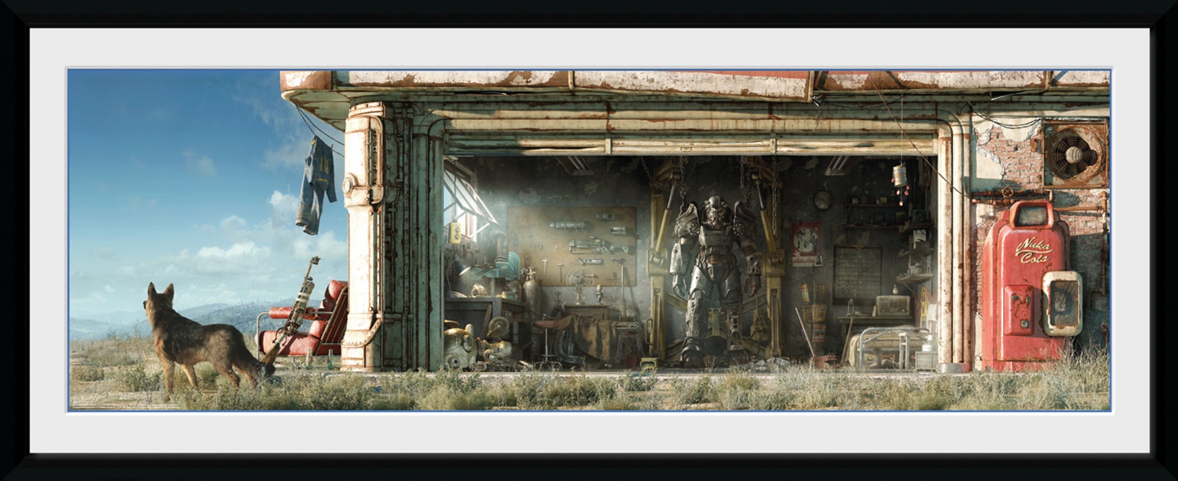 Fallout 4: Garage (Stampa In Cornice 75x30 Cm)