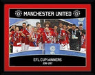 Manchester United: Efl Cup Winners 16/17 (Stampa In Cornice 30x40 Cm)