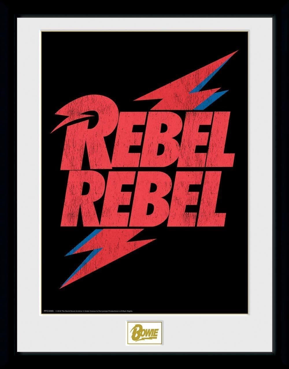 David Bowie: GB Eye - Rebel Rebel Logo (Stampa In Cornice 30x40cm)