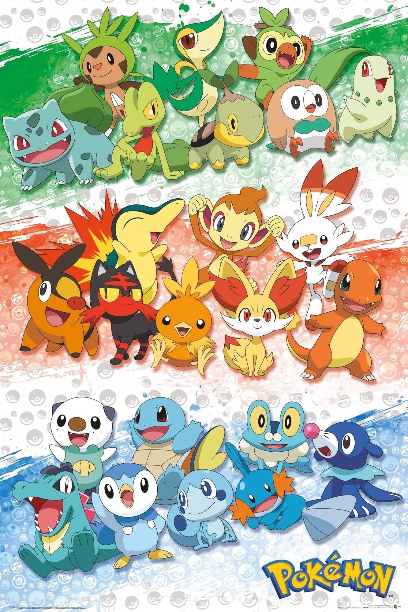 Pokemon: GB Eye - First Partners (Poster 91.5X61)