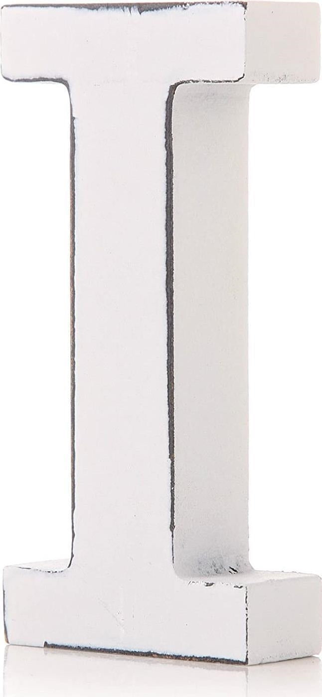 Shruti: Wooden Letter - 11Cm 'I' White