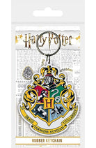 Harry Potter: Pyramid - Hogwarts Crest (Rubber Keychain / Portachiavi Gomma)