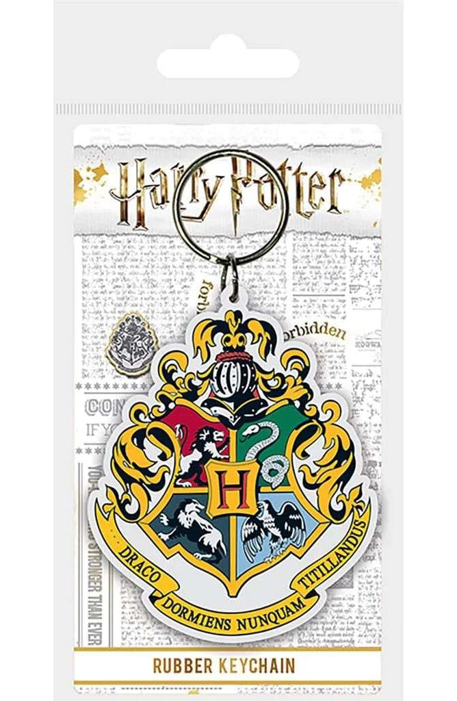 Harry Potter: Pyramid - Hogwarts Crest (Rubber Keychain / Portachiavi Gomma)