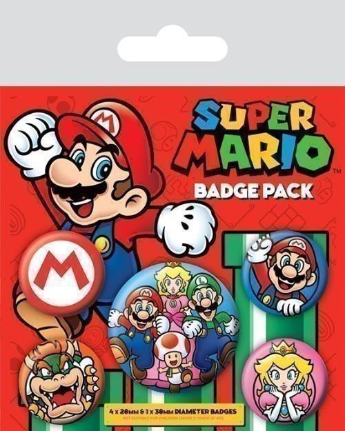Nintendo: Pyramid - Super Mario (Pin Badge Pack / Set Spille)